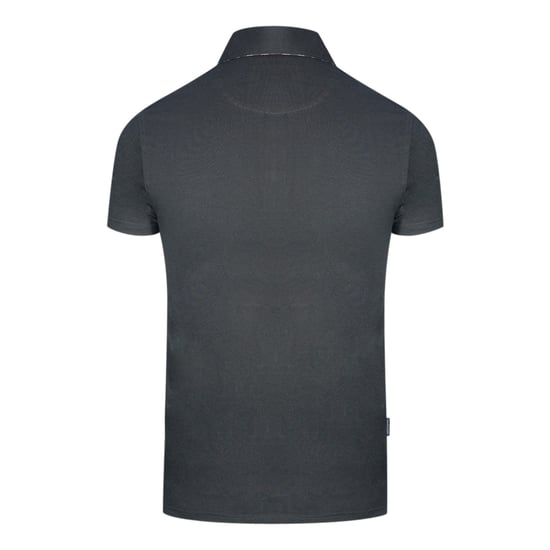 Aquascutum Aldis Crest Block Logo Schwarzes Poloshirt - Image 2