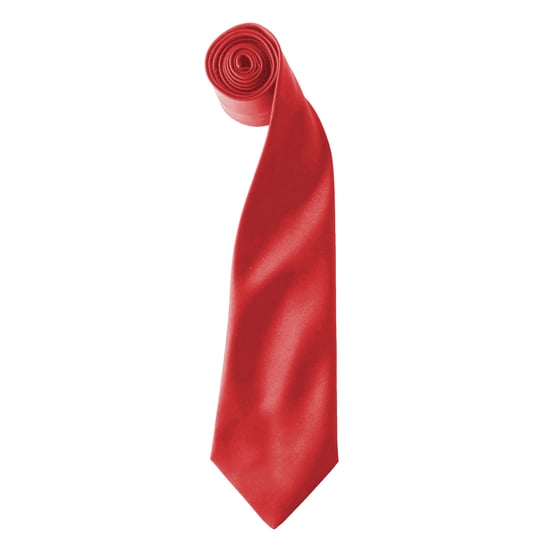 Premier Colours Herren Satin Clip Krawatte (2er Pack) (Rot) - Image 1