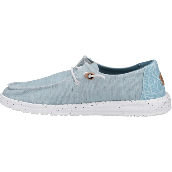 HEYDUDE Wendy Heathered Slub Tropical Leinen/Lyocell/Baumwolle Blaue Loafers für Damen - Image 4