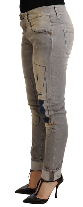Acht Graue Baumwolle Slim Fit Denim Jeans - Image 2