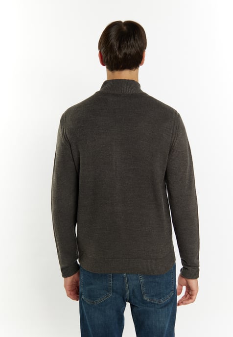 Mo Cardigan Herren Dunkelgrau Melange - Image 4