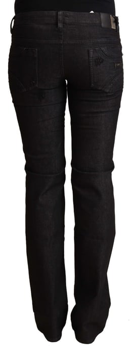 Costume National Damen Schwarze Baumwoll Niedrigbundenge Jeans - Image 3