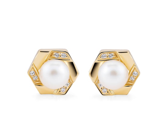 Orphelia 'Aliva' Damen Ohrstecker aus 925er Sterlingsilber - Gold ZO-7469/G - Image 1