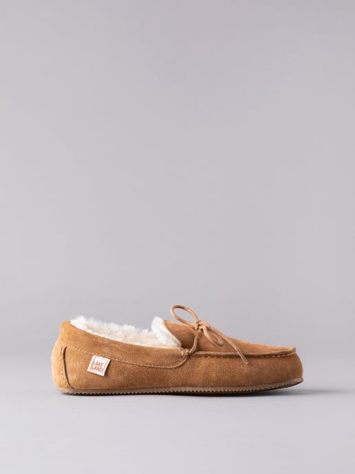 Men's Sheepskin Moccasins in Tan