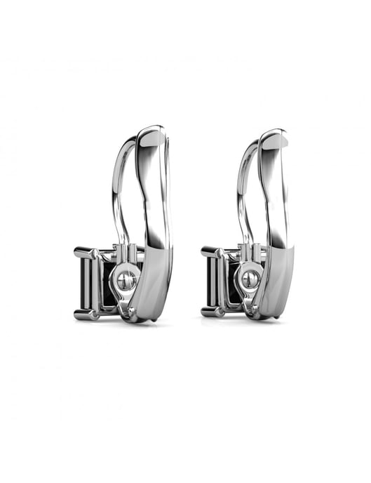Quadratische Ohrringe - Silber und Schwarz - Image 6