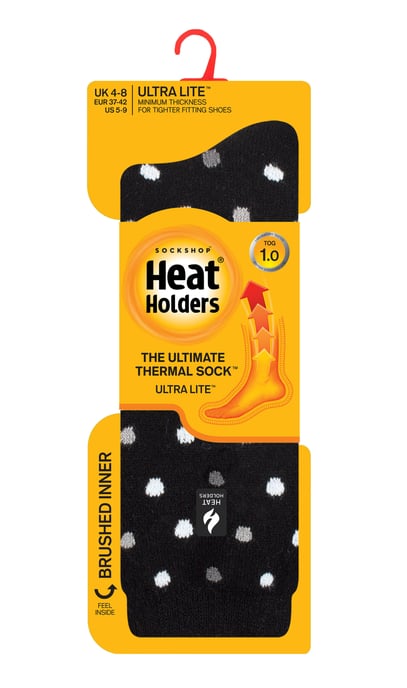 Heat Holders Damen Ultra Lite Thermal Brushed Inner Yarn Design Socken Schwarz/Tonal (Nicosia) - Image 2