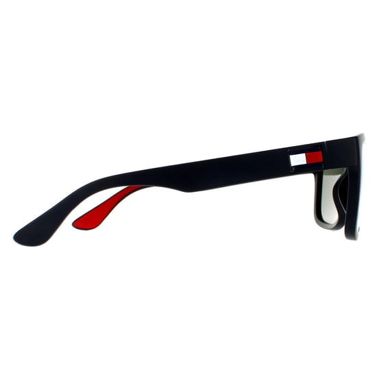 Tommy Hilfiger Rectangle Mens Matte Blue Blue Mirror Sonnenbrillen - Image 4