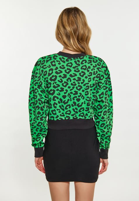 Mymo Sweatshirt Damen Grün Leo - Image 5