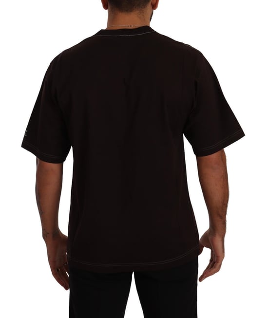 Dolce & Gabbana Elegantes Burgunderfarbenes L'Amore Rundhals T-Shirt für Herren - Image 3