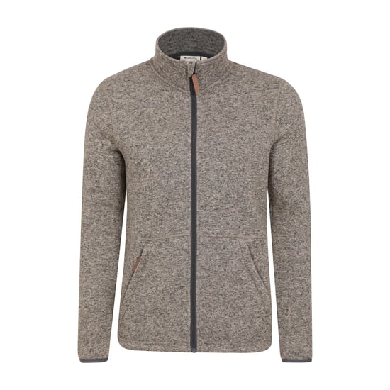 Mountain Warehouse Herren Idris III Full Zip Fleece Jacke (Beige) - Image 1
