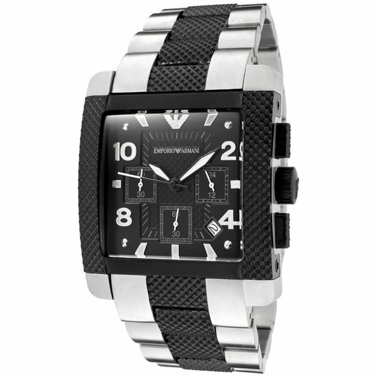 Emporio Armani Herrenuhr Quartz Silber Schwarz - Image 1