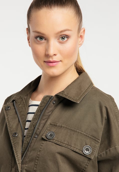 Dreimaster leichte Jacke Damen militärisch oliv - Image 5