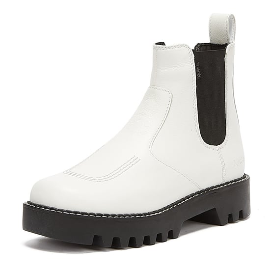 Kickers Kizziie Chelz Damen Weiß Stiefel - Image 3