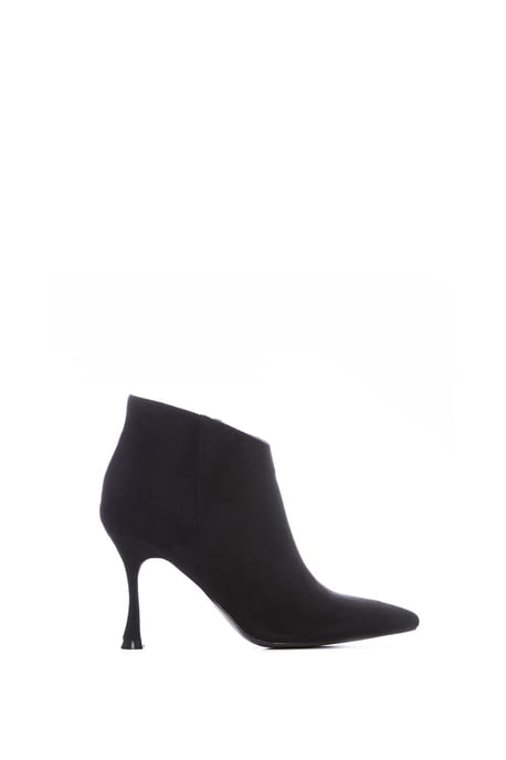 'Myrra' Black Alcantara Ankle Boots