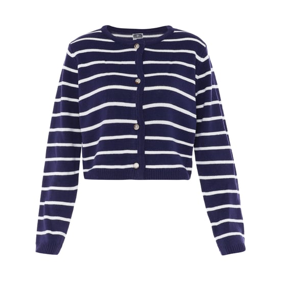 Dreimaster Cardigan Damen MARINE WEISS STREIFEN - Image 1