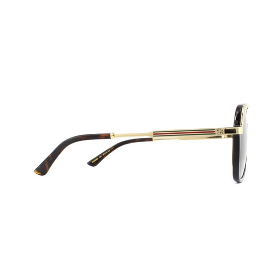 Gucci Sonnenbrille GG0200S 001 Schwarz und Gold Grün - Image 4