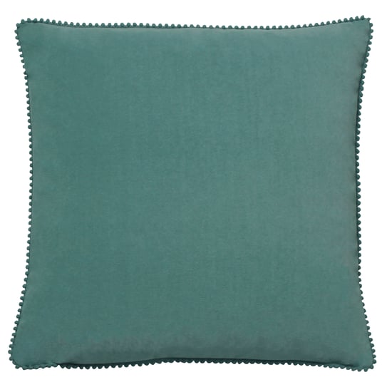 furn. Cosmo Quadratisches Samt-Kissenbezug mit Pom-Pom-Besatz - Image 1