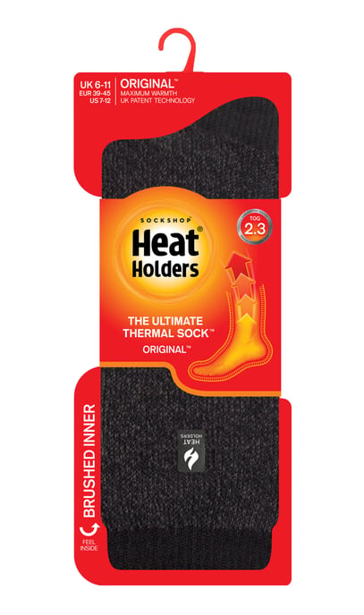 Wärmehalter - Herren extra dicke Thermosocken für den Winter | Warme flauschige Fleece isolierte Socken | Geschenke für Männer - Charcoal / Mid Grey Heel & Toe (Berlin) - Image 2
