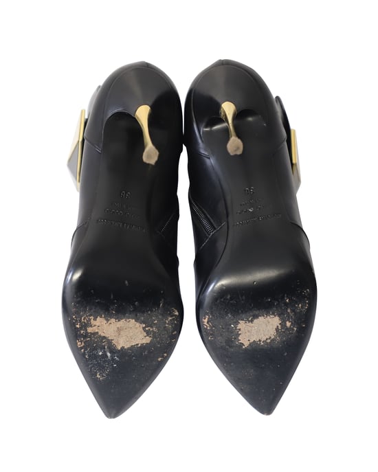 Nicholas Kirkwood Sechseckige Stiefeletten aus schwarzem Leder - Image 5