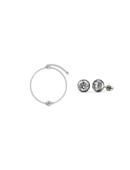 Geburtsstein Mond Set - Silber und Kristall - Image 1