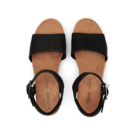 TOMS Diana Leder Women's Schwarze Keile - Image 4