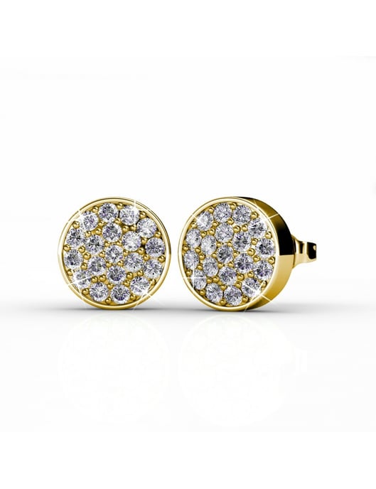 Runde Ohrringe - Gold und Kristall - Image 1