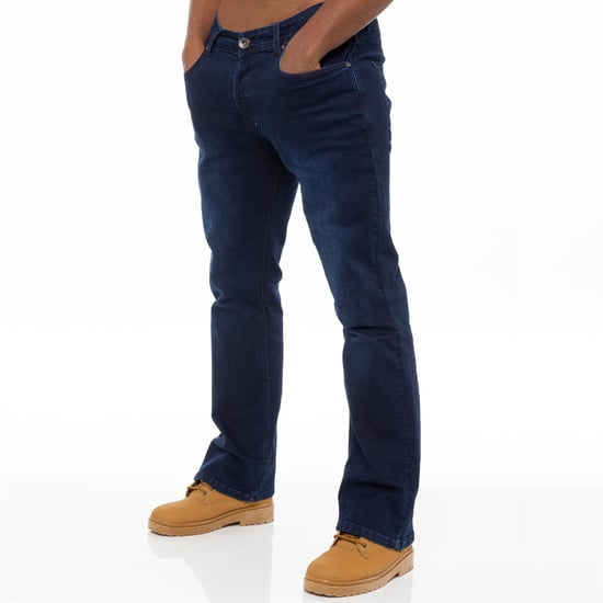 Enzo Herren Bootcut Stretch Denim Jeans - Image 1