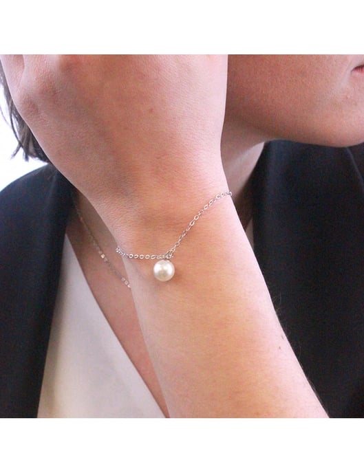 Kristall-Perlenarmband - Silber und Kristall - Image 2