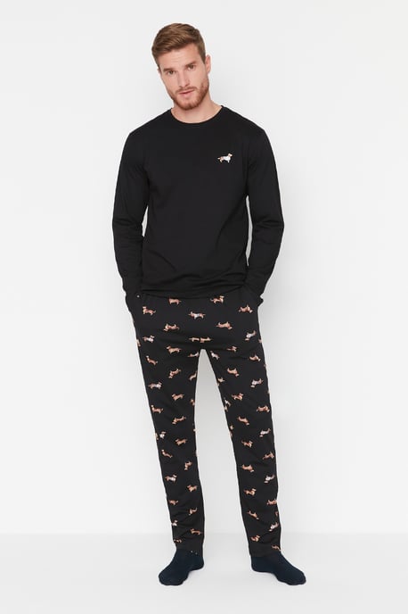 Trendyol Hommes Vélo Collier Pyjama Ensemble - Image 2