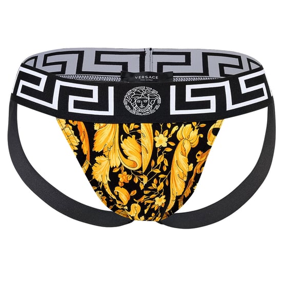 Versace  Stretch Organic Jersey Barocco  All Over Jockstrap - Image 1
