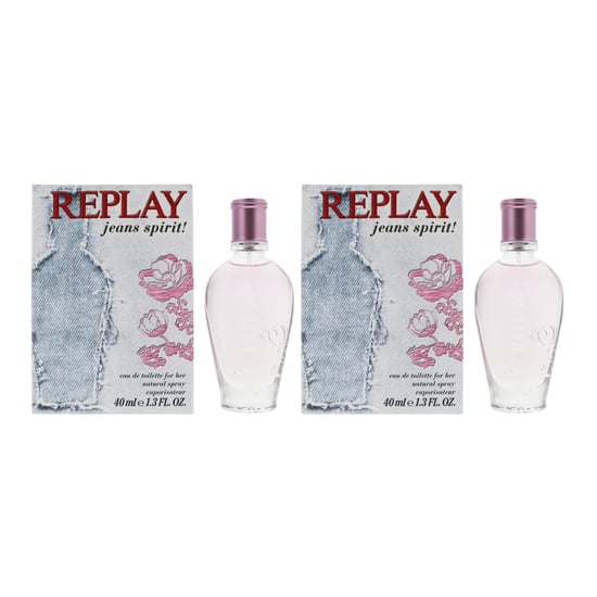 Replay Jeans Spirit For Her Eau De Toilette 40ml x 2