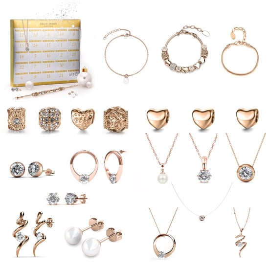 Adventskalender 13 Juwelen und 11 Perlen - Roségold - Image 1