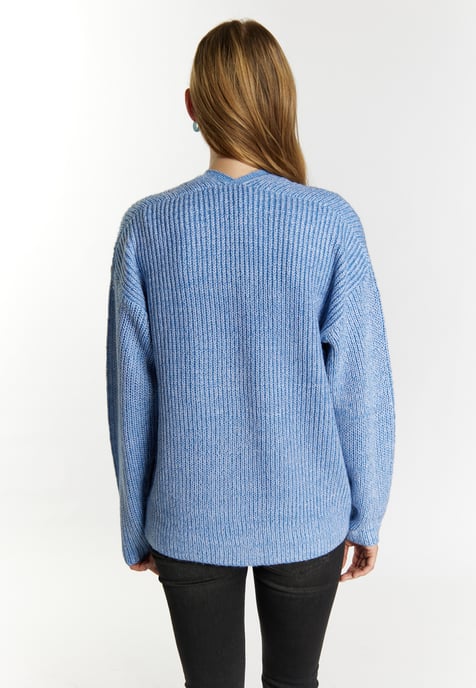 Mymo Strickcardigan Damen Himmelblau - Image 4