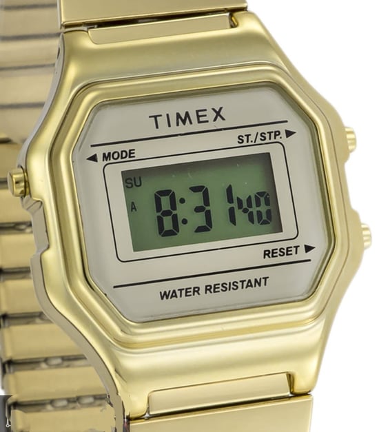 Timex Classic Digital Mini Women's Gold Watch TW2T48000
