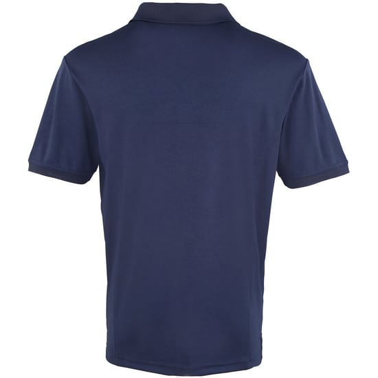 Premier Mens Coolchecker Pique Short Sleeve Polo T-Shirt (Navy) - Image 2