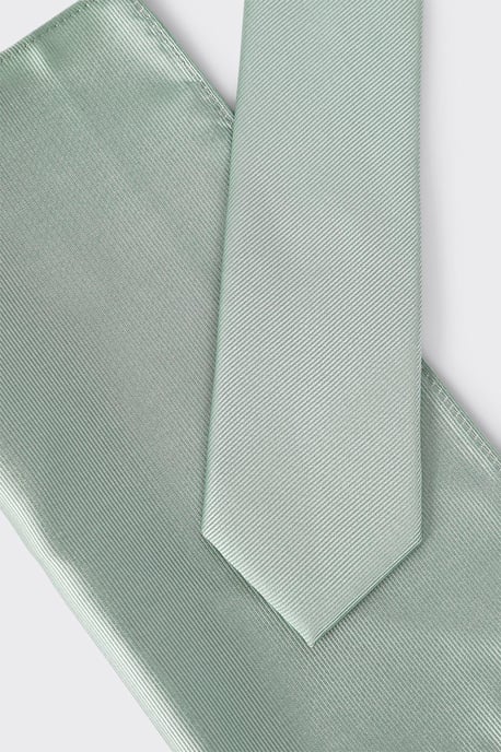 Sage Tie And Pocket Square Set