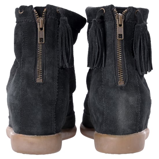 Isabel Marant Basley Wedge-Ankleboots mit Quastenverzierung aus schwarzem Wildleder - Image 4