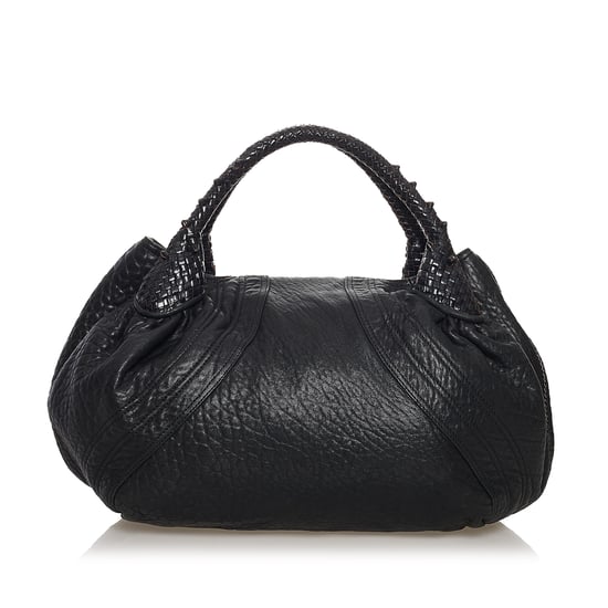 Vintage Fendi Spy Leather Hobo Bag Black - Image 3