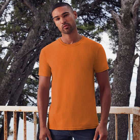 Fruit Of The Loom Herren Iconic 195 Ringspun Premium Tshirt (Orange) - Image 2