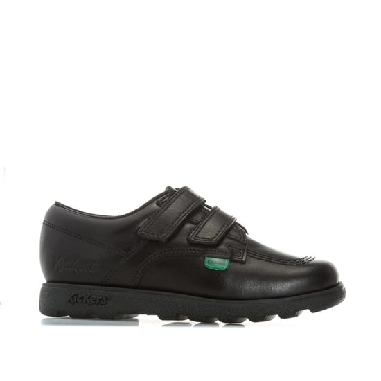 Boy's Kickers Infant Fragma Lo Strap Lederschuhe in Schwarz - Image 1
