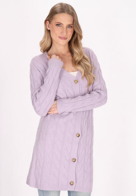 Dreimaster Cardigan Damen Lavendel melange - Image 3