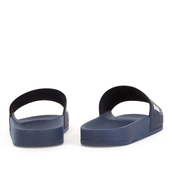 Men's Boss Solar Slide Logo Sandals in Dark Blue - Image 4