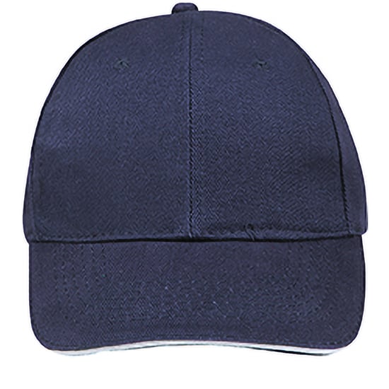 SOLS Unisex Buffalo 6 Panel Baseball Cap (French Navy/White)