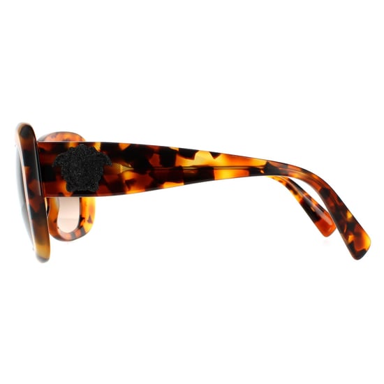 Versace Rectangle Womens Light Havana Brown Gradient Sonnenbrille - Image 3