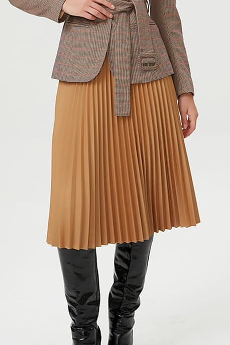 Faltenrock und kontrastierende elastische Taille - Image 2