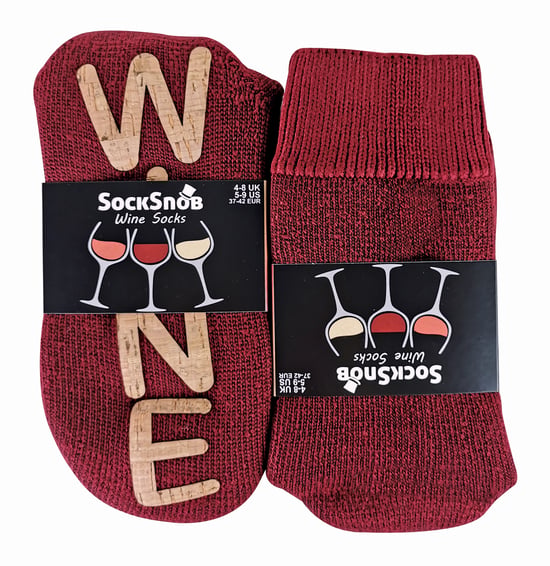 Damen dicke thermische Fleece gefüttert Neuheit Wein weich Slipper Socken - Image 2
