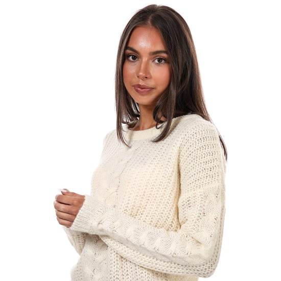 Pull Cable Detail Brave Soul Pour Femme en Crème - Image 4