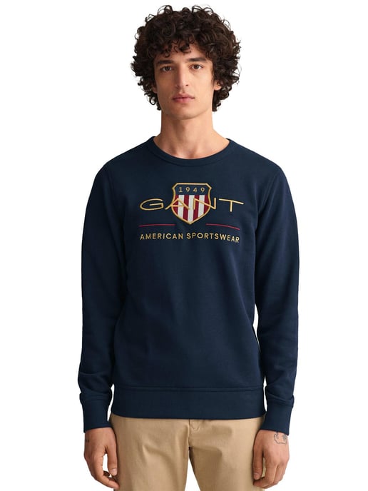 Gant | Herren Archiv Schild Rundhalsausschnitt Sweatshirt - Image 1