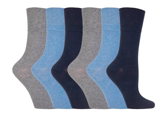 Damen 6er Pack nicht elastische Diabetikersocken mit handgekettelten Zehennähten - Image 1