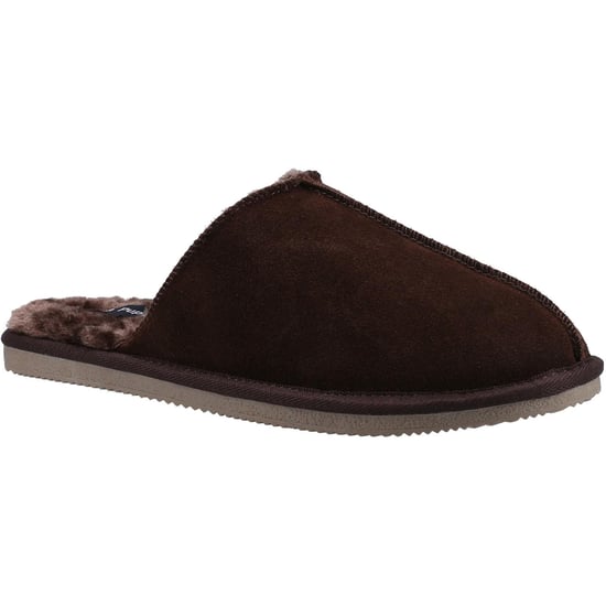 Hush Puppies Herren Coady Wildleder Hausschuhe (Braun) - Image 1